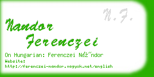 nandor ferenczei business card